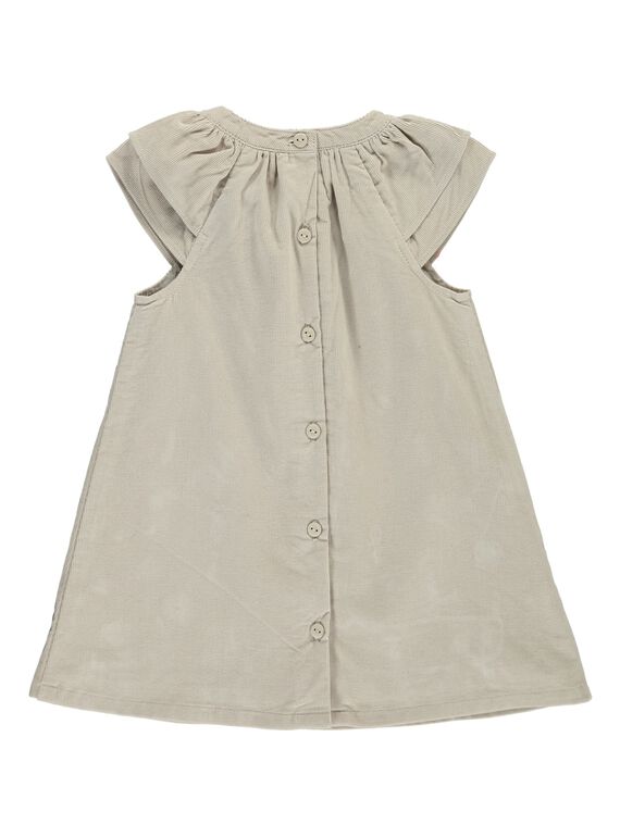 Baby girls' velour dress DICHOROB3 / 18WG09F1ROB007