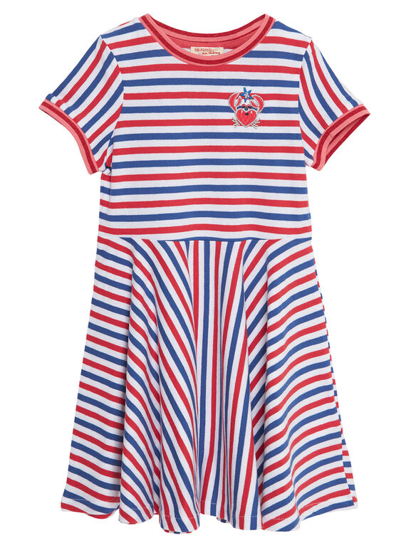 Gestreiftes Kleid mit kurzen Ärmeln JACEAROB4 / 20S901N3ROB000