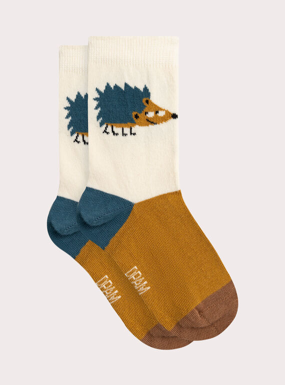 Bunte Socken mit Igelmuster für Jungen  VYOJOCHOC2 / 24WI02H2SOQA016