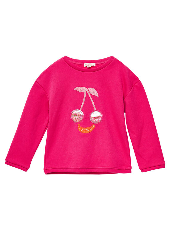 Gefüttertes rosa Sweatshirt mit Cornelli-Kirsche und plastifiziertem Patch JAVISWEA / 20S901D1SWEF507