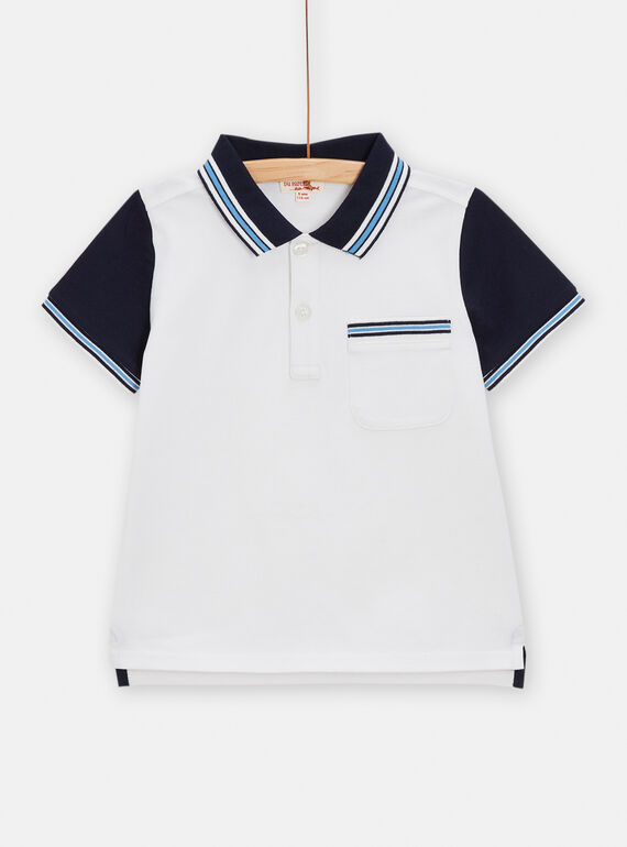 Kurzärmeliges Polo-Shirt für Jungen in Weiß TOPOPOL / 24S902M1POL000
