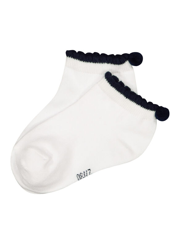 Socken mit Pompons für Mädchen FYAJOCHO7A / 19SI01G3SOQ000
