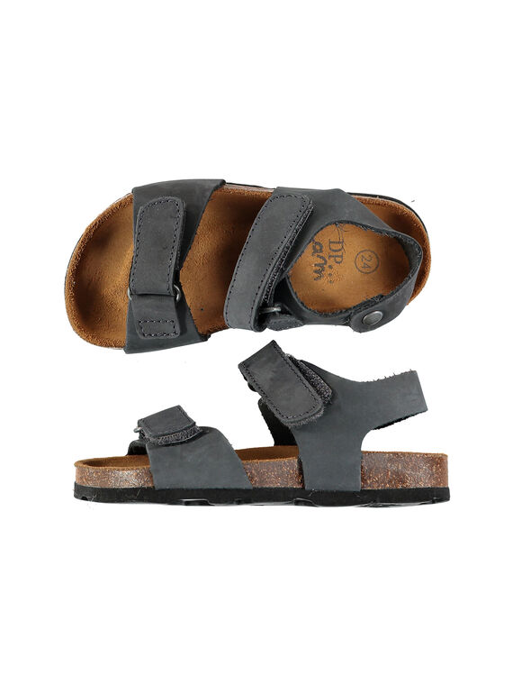Sandalen aus Leder für draußen Jungen FGNUGREY / 19SK36D4D0E940