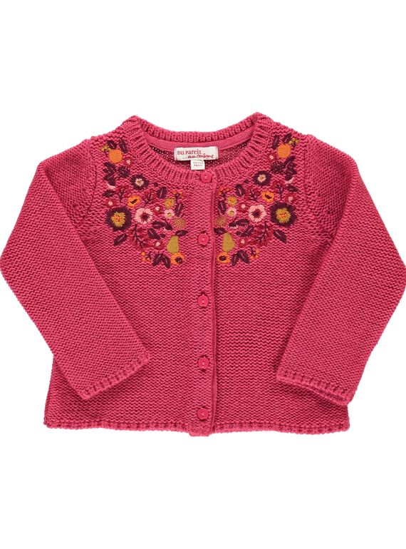 Girls' wool cardigan DIPINCAR / 18WG09P1CAR302
