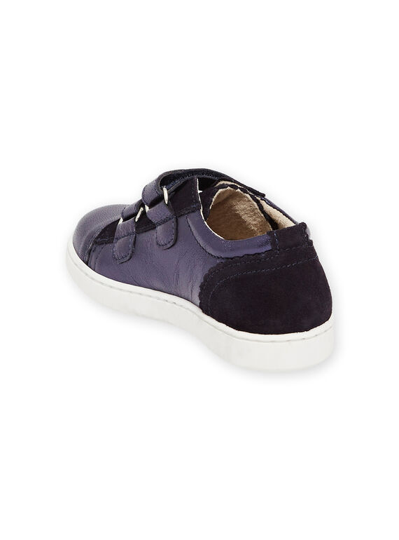 Marineblaue Low-Top-Sneakers für Kind Mädchen mit irisierendem Effekt MABASVEL / 21XK3554D3F070