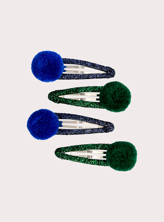 Set mit 4 Pompon-Lasten für Mädchen  VYAJOCLIP3 / 24WI01L4BRT060