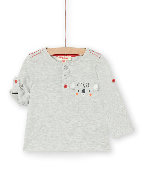 Graues T-shirt Baby Junge LUJOTUN1 / 21SG1034TML943