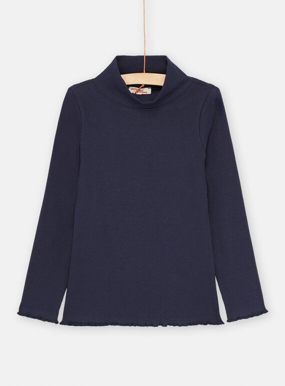 Unifarbener Unterziehpullover in Marineblau SAJOSOUP1 / 23W901NCSPL070
