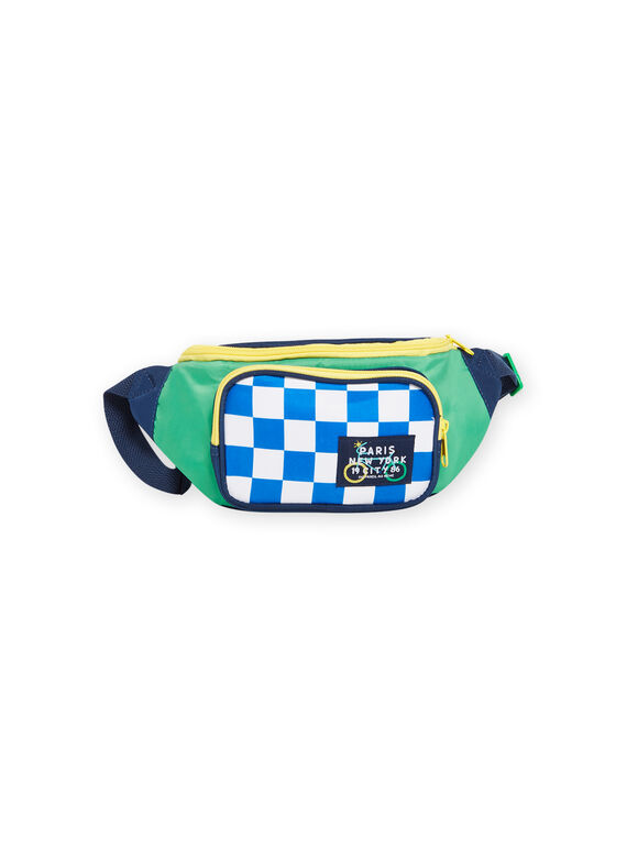 Kind Junge karierte Gürteltasche NYOGABANA / 22SI02O1BES705