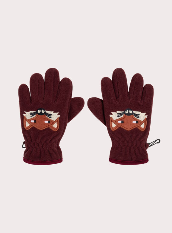 Dark burgundy GLOVES & MITTENS VYOGROGAN2 / 24WI02N1GAN503