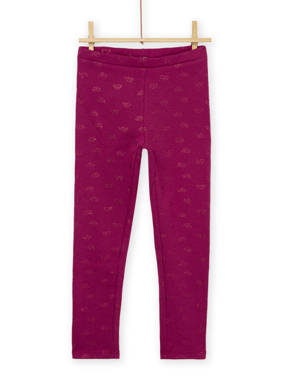 Leggings mit lila Regenbogenprint PAJOLEG7 / 22W901C6PANH701