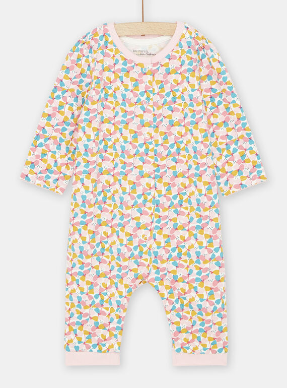 Mehrfarbiger Strampler mit Blumenprint, Baby, Mädchen SEFIGREAOP / 23WH1334GRE001