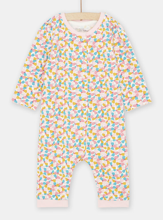 Mehrfarbiger Strampler mit Blumenprint, Baby, Mädchen SEFIGREAOP / 23WH1334GRE001