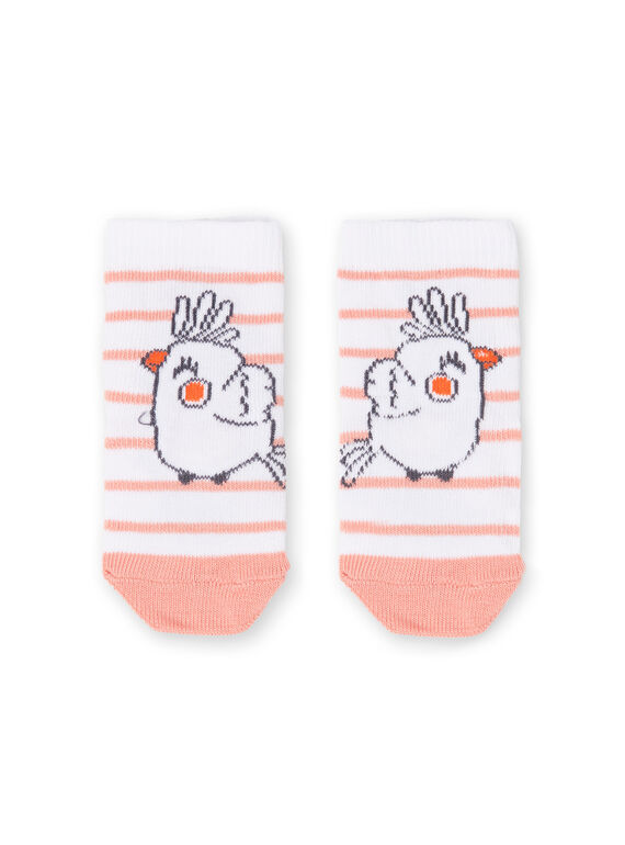 Vogel Mädchen gestreifte Socken LOU1CHO1 / 21SF40H1SOQ000