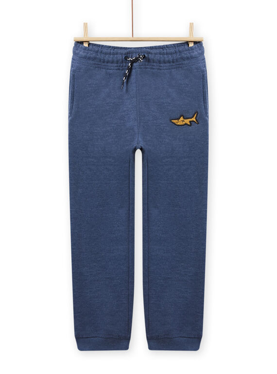 Junge blauer Jogginganzug mit Hai-Stickerei NOJOJOB3 / 22S90263JGB222