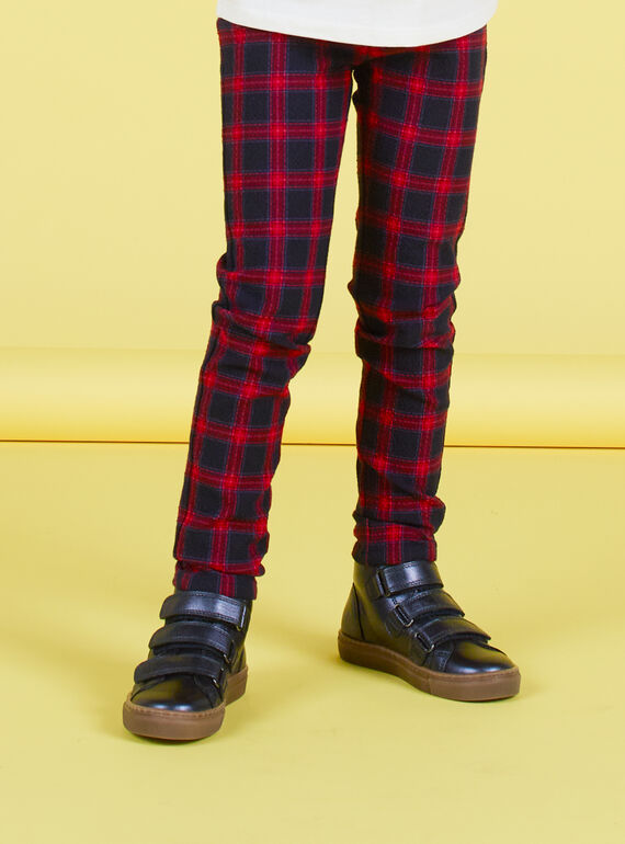 Girl's Night blau und rot milano Hose mit Tartan-Druck MAMIXPANT / 21W901J1PANC205