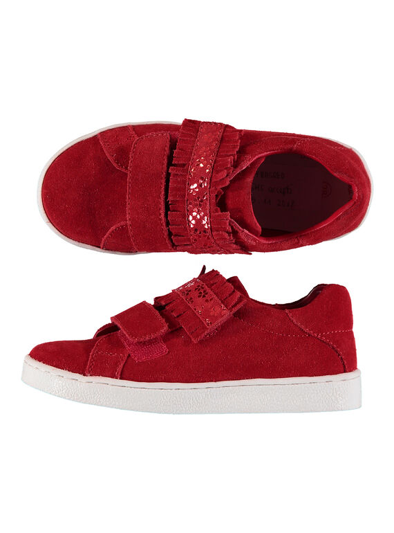 Sportschuhe aus Spaltleder für draußen Mädchen FFBASRED / 19SK3535D3F050