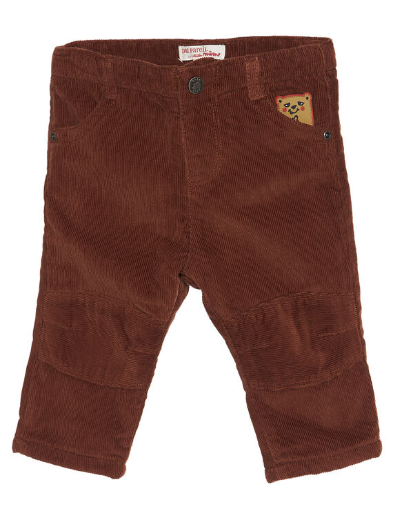 Zimtfarbene Baby-Samthose für Jungen GUBRUPAN2 / 19WG10K2PAN809