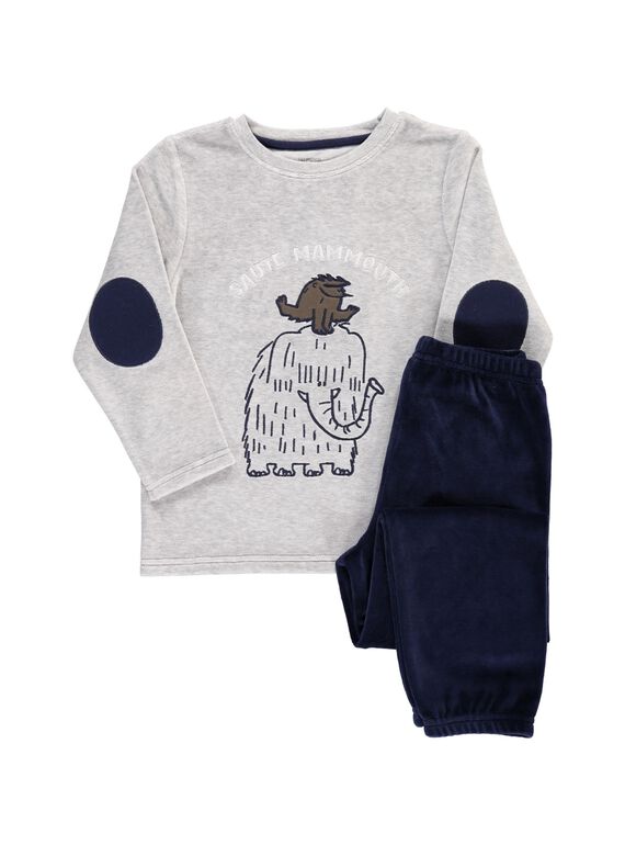 Boys' velour pyjamas BGPYJMAM / 17WH12K4PYJ943