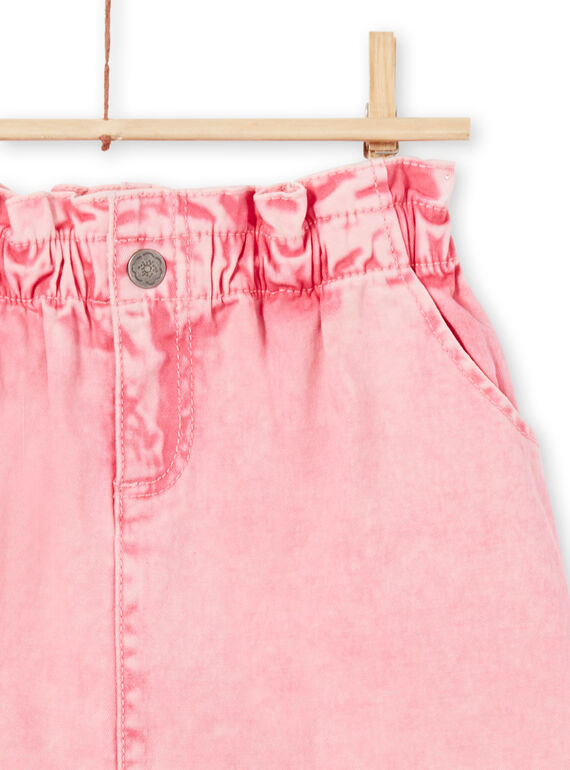 Rosa Denim-Rock für Mädchen MAKAJUP1 / 21W901I1JUPD305