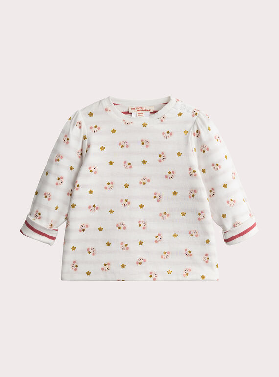Reversibles T-Shirt mit langen Ärmeln für Baby Mädchen  VIKLITEE / 24WG0941TML001