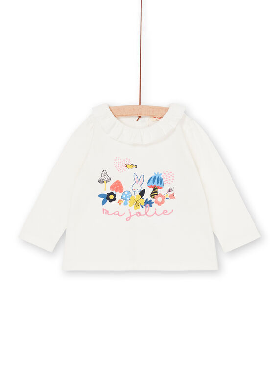 T-shirt ecru baby girl LIHABRA / 21SG09X1BRA001
