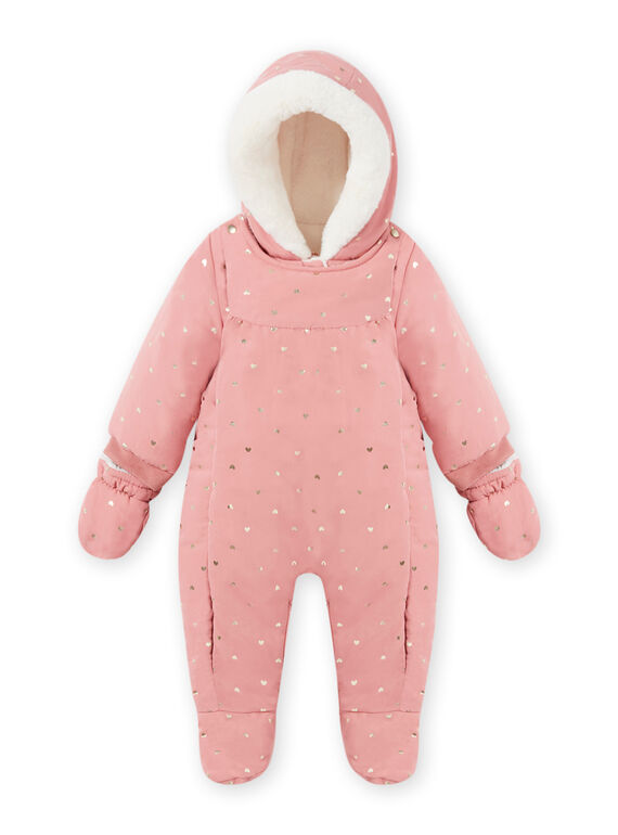 Baby Mädchen rosa Kapuzenpullover mit Tupfen MIKAPIL / 21WG0961PIL303
