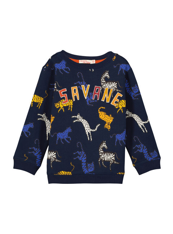 Savannefarbenes Sweatshirt für Jungen FOBASWE2 / 19S90262SWE070