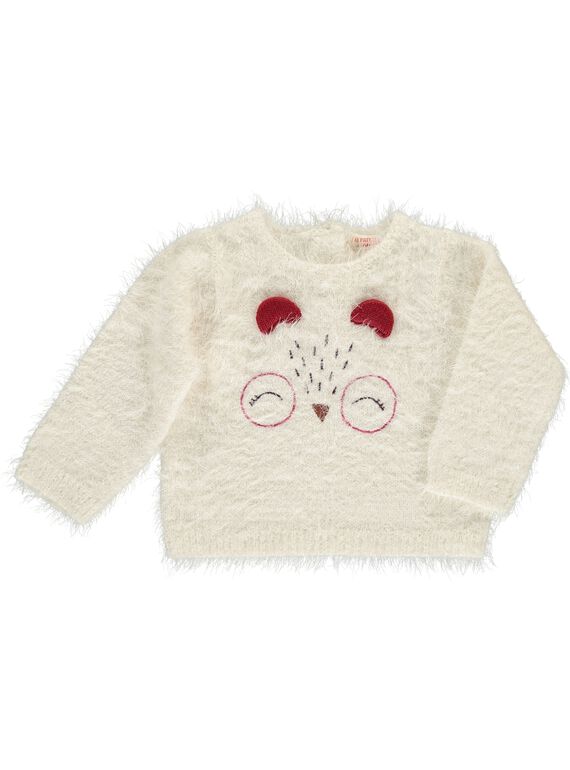 Baby girls' plush sweater DIPINPUL / 18WG09P1PUL001