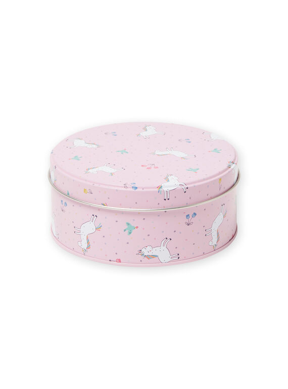 Baby Mädchen rosa Metall Snack-Box mit Einhörnern MYACLABOI / 21WI01G1D5OC205