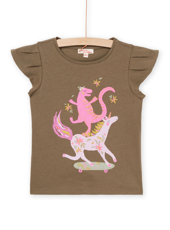T-Shirt mit kurzen Ärmeln und Rüschen PAKATI1 / 22W901L1TMC604