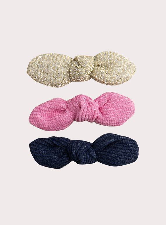 Set mit 3 Paillettenknoten für Mädchen  VYAJOCLIC1 / 24WI01L2BRTK008