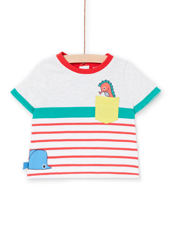 Graues T-shirt Baby Junge LUVITI2 / 21SG10U2TMCJ920