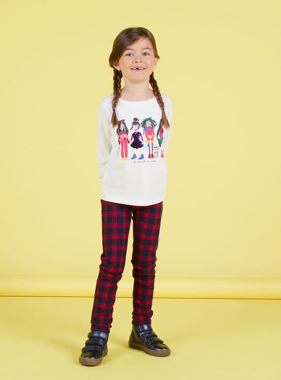 Girl's Night blau und rot milano Hose mit Tartan-Druck MAMIXPANT / 21W901J1PANC205