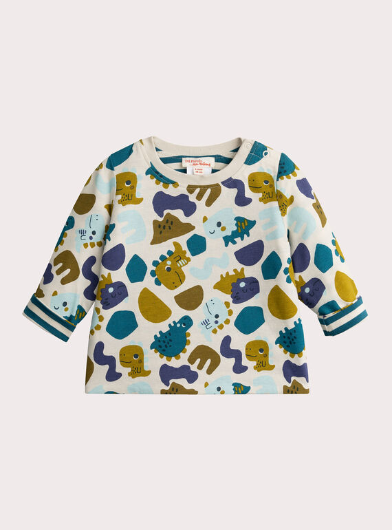 Reversibles Langarm-T-Shirt für Baby Jungen  VUKLITEE1 / 24WG1041TML811