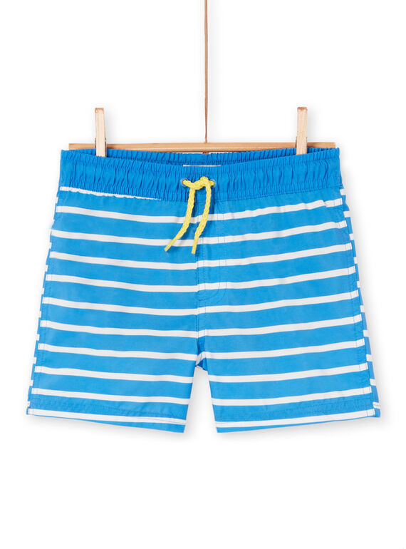 Blaue und weiße Badeshorts für Jungen LYOMERBOXEX / 21SI02DBMAIC238