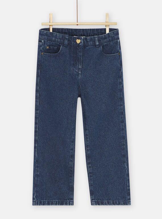 Gerade geschnittene Rohjeans, Mädchen 