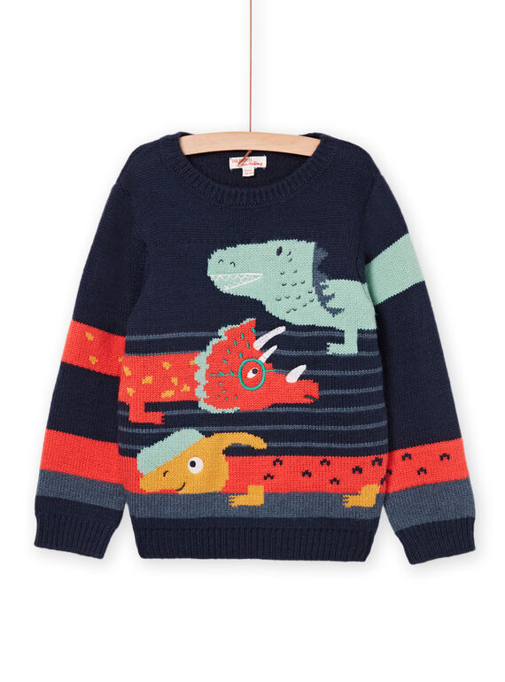 Langärmeliger Pullover mit Dinosaurier-Muster POPRIPUL / 22W902P1PUL705