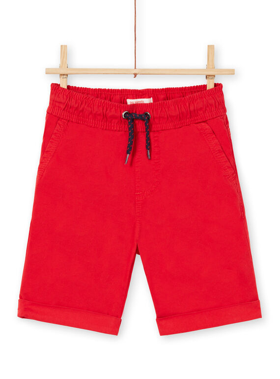 Rote Bermudashorts Kind Junge LOJOBERMU3 / 21S902F3BER050