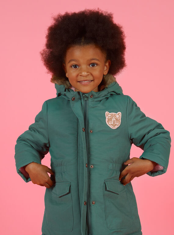 Parka mit Kapuze khaki Kind Mädchen MAKAPARKA / 21W90152PAR612