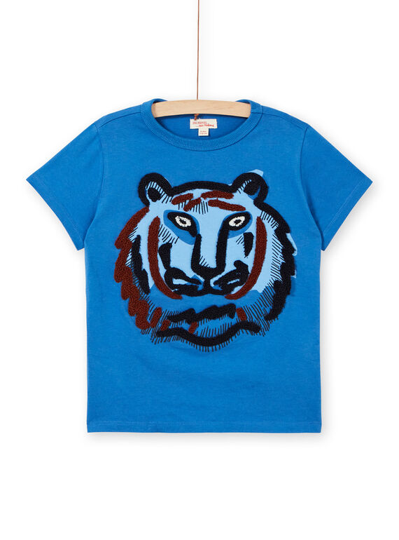 Blaues Baumwoll-T-Shirt für Jungen LOBLETEE2EX / 21S902J1TMC702