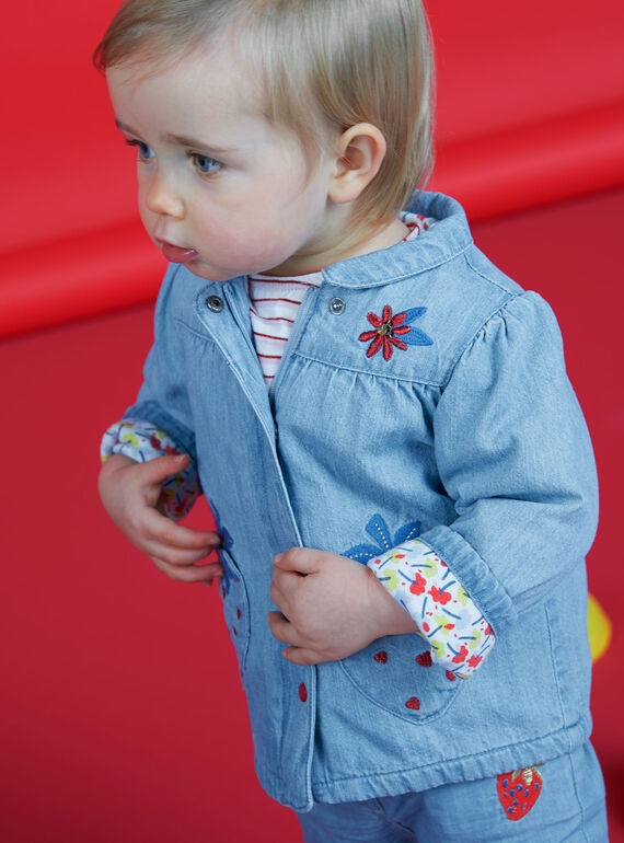 Blaue Jeansjacke Baby Mädchen LICANVEST / 21SG09R1VESP272