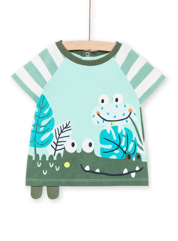 Baby-Junge-T-Shirt in Türkis LUVERTI1 / 21SG10Q1TMCG621