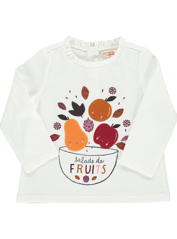 Baby girls' long-sleeved T-shirt DIPINTEE / 18WG09P1TML001