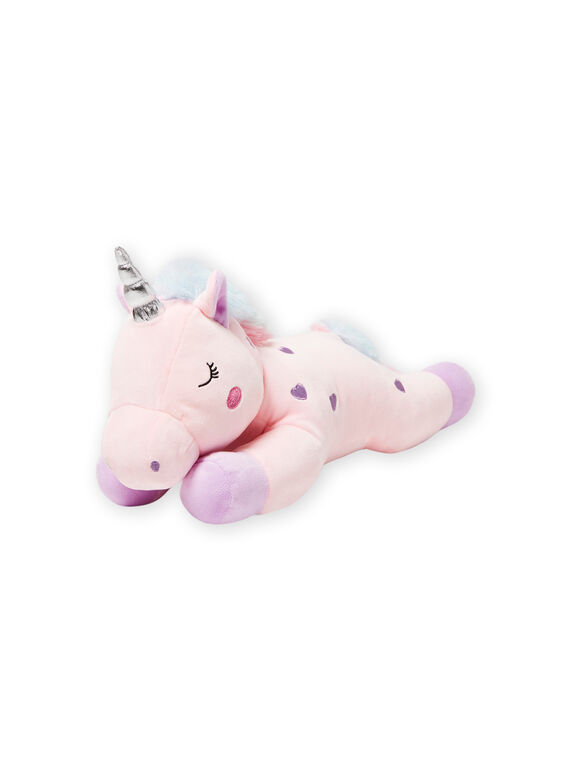 Rosa Einhorn-Plüsch für Jungen mit kleinen lila Herzen JLicorne rose / 20T8GF1BPE2099