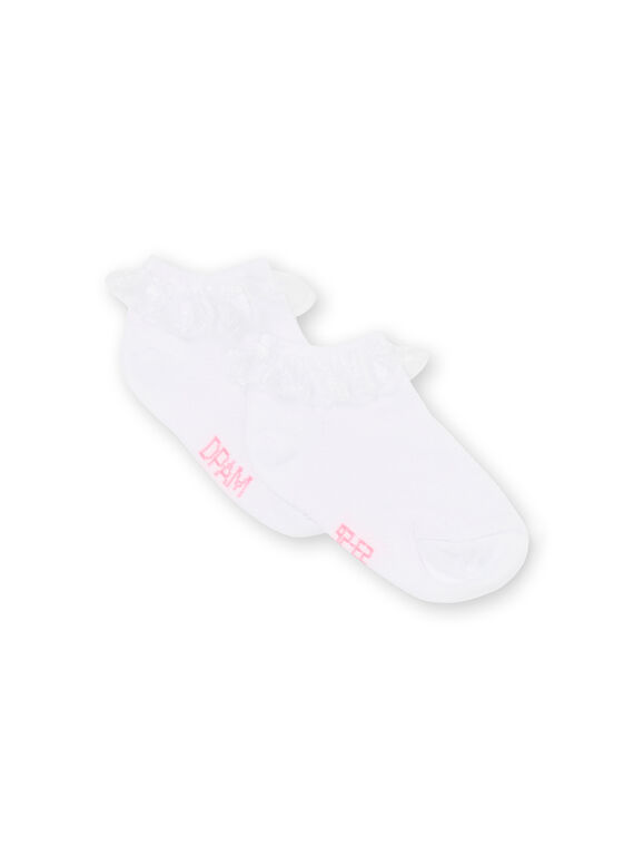 Weiß und rosa Baby Mädchen Socken LYIBALSOQ / 21SI09O1SOQ000
