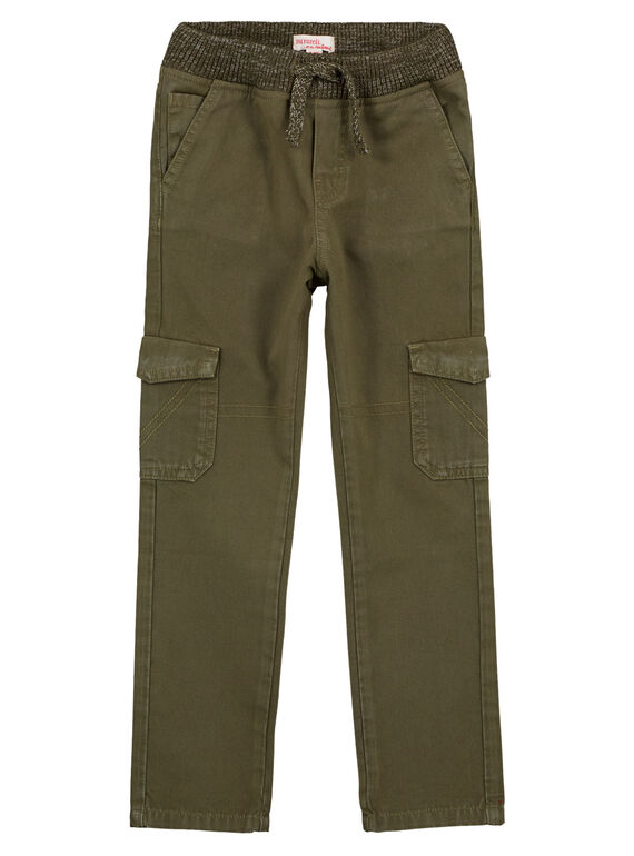 Khakifarbene Cargohose mit elastischem Bund  GOJOPAMAT2 / 19W9024BD2B604