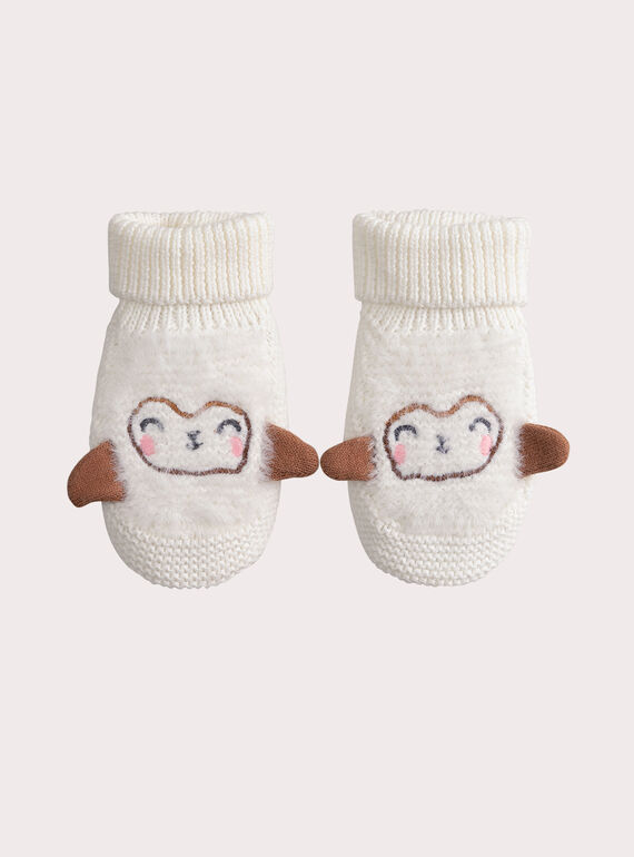 Bestickte gestrickte Babyschuhe zur Geburt VOU1CHOS / 24WF42C1CHP001