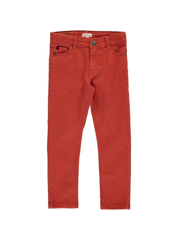 Boys' orange slim trousers DOJOPAN1 / 18W90231D2B408