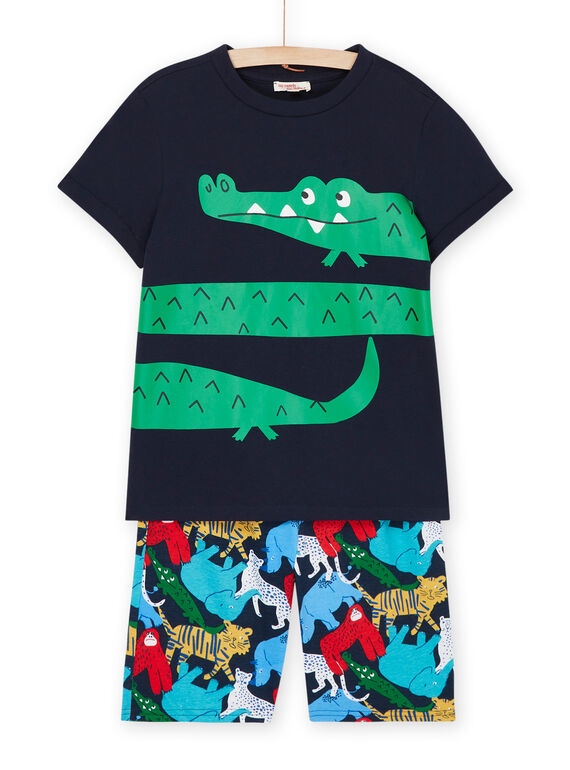 Nachtblaues T-Shirt und Bermuda-Shorts ROPLAENS1 / 23S902P1ENS705